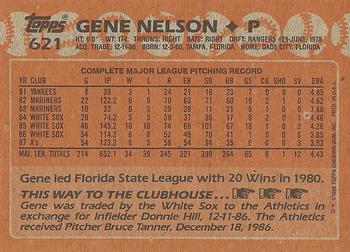 1988 Topps #621 Gene Nelson Back