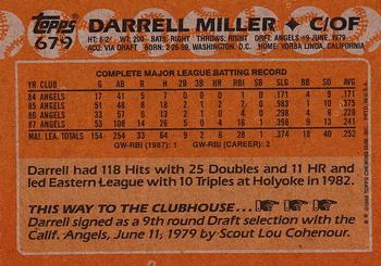 1988 Topps #679 Darrell Miller Back