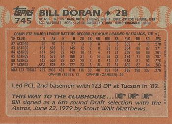 1988 Topps #745 Bill Doran Back