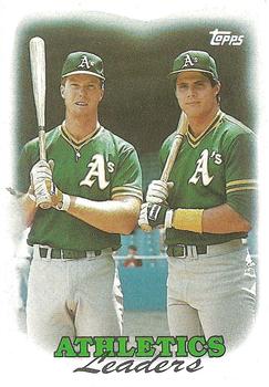 1988 Topps #759 Athletics Leaders Front