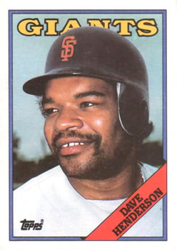 1988 Topps #628 Dave Henderson Front