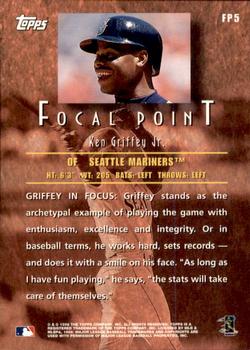 1998 Topps - Focal Point #FP5 Ken Griffey Jr. Back