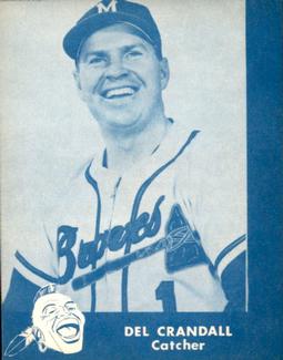 1960 Lake to Lake Dairy Milwaukee Braves #NNO Del Crandall Front