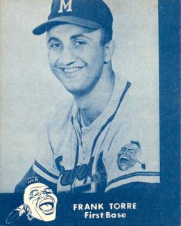 1960 Lake to Lake Dairy Milwaukee Braves #NNO Frank Torre Front