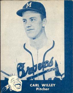 1960 Lake to Lake Dairy Milwaukee Braves #NNO Carl Willey Front