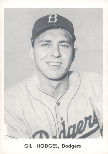1957 Jay Publishing Brooklyn Dodgers Set B 5x7 #NNO Gil Hodges Front