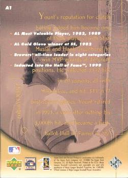 2000 Upper Deck Hitter's Club - Accolades #A1 Robin Yount  Back