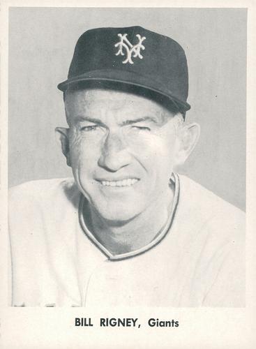 1956 Jay Publishing New York Giants Set A #NNO Bill Rigney Front