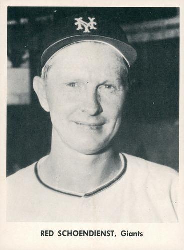 1956 Jay Publishing New York Giants Set A #NNO Red Schoendienst Front