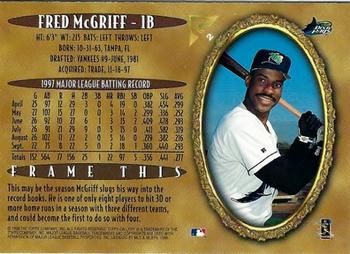 1998 Topps Gallery #2 Fred McGriff Back
