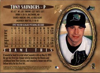 1998 Topps Gallery #18 Tony Saunders Back