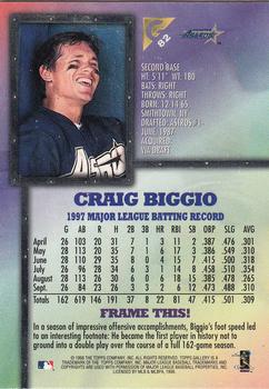 1998 Topps Gallery #82 Craig Biggio Back