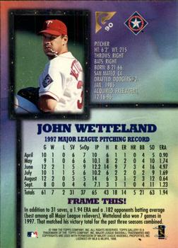 1998 Topps Gallery #90 John Wetteland Back
