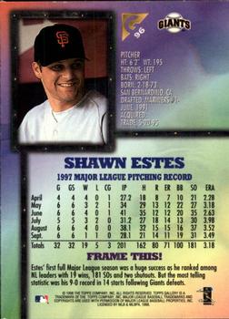 1998 Topps Gallery #96 Shawn Estes Back
