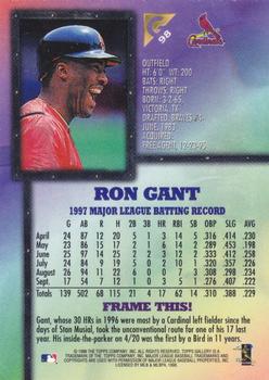 1998 Topps Gallery #98 Ron Gant Back