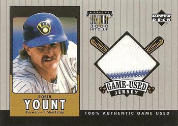 2000 Upper Deck HoloGrFX - A Piece of History 3000 Hit Club: George Brett / Robin Yount #RY-J Robin Yount Front