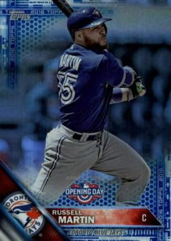 2016 Topps Opening Day - Blue Foil #OD-8 Russell Martin Front