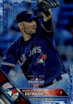 2016 Topps Opening Day - Blue Foil #OD-54 Marco Estrada Front