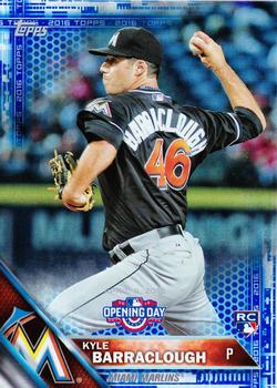 2016 Topps Opening Day - Blue Foil #OD-151 Kyle Barraclough Front