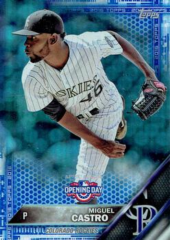 2016 Topps Opening Day - Blue Foil #OD-173 Miguel Castro Front