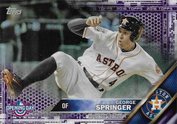 2016 Topps Opening Day - Purple Foil #OD-73 George Springer Front