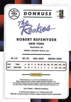2016 Donruss - The Rookies #TR4 Robert Refsnyder Back