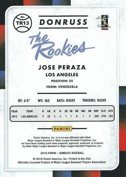 2016 Donruss - The Rookies #TR13 Jose Peraza Back