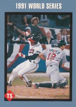 1991 Tuff Stuff 1991 World Series #6 Mark Lemke / Brian Harper Front