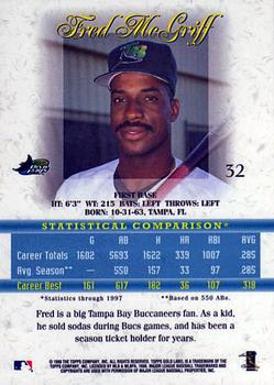 1998 Topps Gold Label #32 Fred McGriff Back