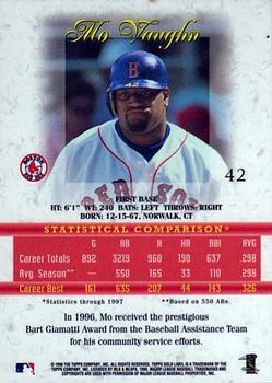 1998 Topps Gold Label #42 Mo Vaughn Back