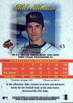 1998 Topps Gold Label #43 Mike Mussina Back