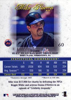 1998 Topps Gold Label #60 Mike Piazza Back