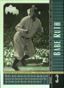 2000 Upper Deck Legends - Commemorative Collection #87 Babe Ruth  Front