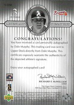 2000 Upper Deck Legends - Legendary Signatures #S-DM Dale Murphy Back
