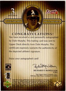2000 Upper Deck Legends - Legendary Signatures Gold #S-DM Dale Murphy  Back
