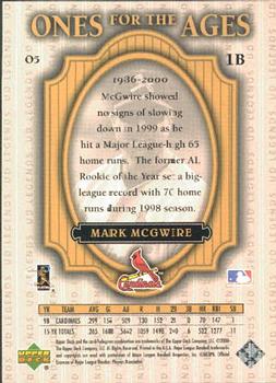 2000 Upper Deck Legends - Ones for the Ages #O5 Mark McGwire  Back