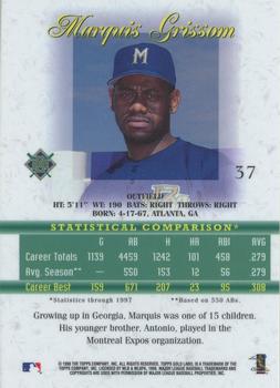 1998 Topps Gold Label - Class 2 #37 Marquis Grissom Back