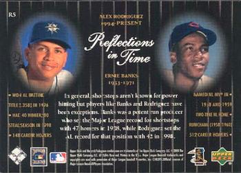 2000 Upper Deck Legends - Reflections in Time #R5 Alex Rodriguez / Ernie Banks Back