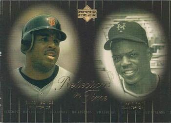 2000 Upper Deck Legends - Reflections in Time #R7 Barry Bonds / Willie Mays Front