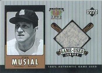 2000 Upper Deck MVP - A Piece of History 3000 Hit Club: Stan Musial #SM-J Stan Musial Front