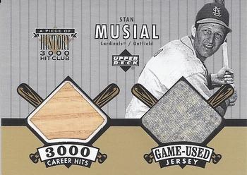2000 Upper Deck MVP - A Piece of History 3000 Hit Club: Stan Musial #SM-JB Stan Musial Front