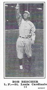 1916 Sporting News (M101-5) Reprint #14 Bob Bescher Front