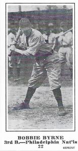1916 Sporting News (M101-5) Reprint #22 Bobby Byrne Front