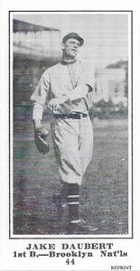 1916 Sporting News (M101-5) Reprint #44 Jake Daubert Front