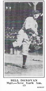 1916 Sporting News (M101-5) Reprint #49 Bill Donovan Front