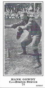 1916 Sporting News (M101-5) Reprint #70 Hank Gowdy Front