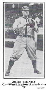 1916 Sporting News (M101-5) Reprint #79 John Henry Front