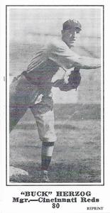 1916 Sporting News (M101-5) Reprint #80 Buck Herzog Front
