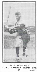 1916 Sporting News (M101-5) Reprint #86 Joe Jackson Front