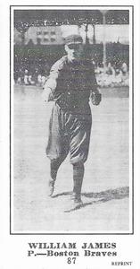 1916 Sporting News (M101-5) Reprint #87 Bill James Front
